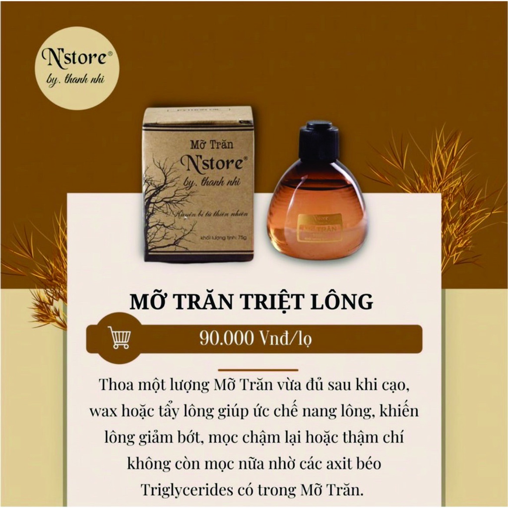 Combo Kem Tẩy Lông Triệt Lông Vĩnh Viễn Mỡ Trăn Chính Hãng N`store Loại Bỏ Lông Nách Râu Tay Chân Bikini | BigBuy360 - bigbuy360.vn