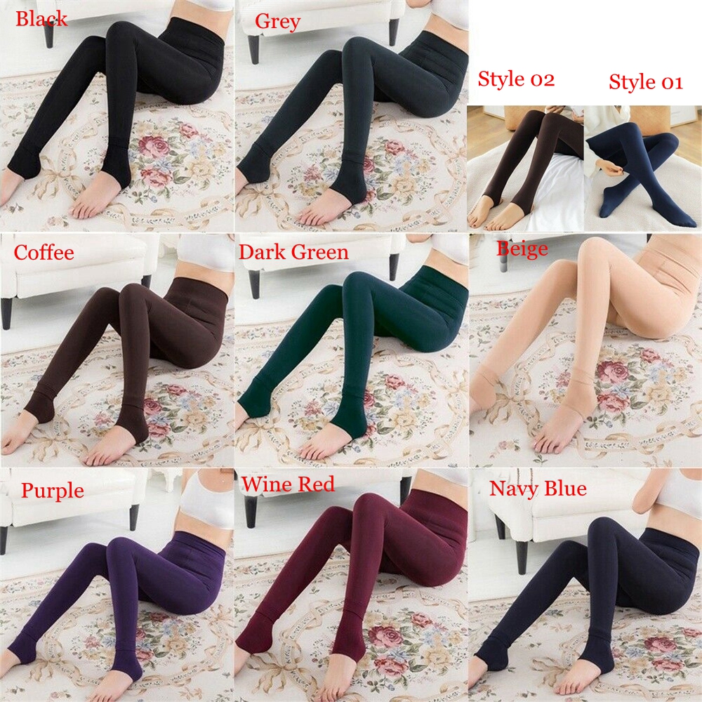 Quần legging dày giữ ấm mùa đông nhiều màu sắc thời trang dành cho nữ