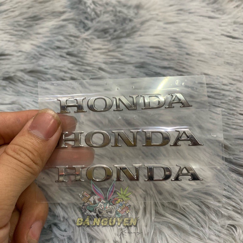 [FREE SHIP] Tem Honda Zin Chữ Nổi Size 80mm