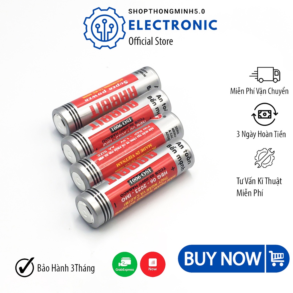 2 Pin Con Thỏ AAA 1.5V không sạc Cặp Pin AAA điều khiển