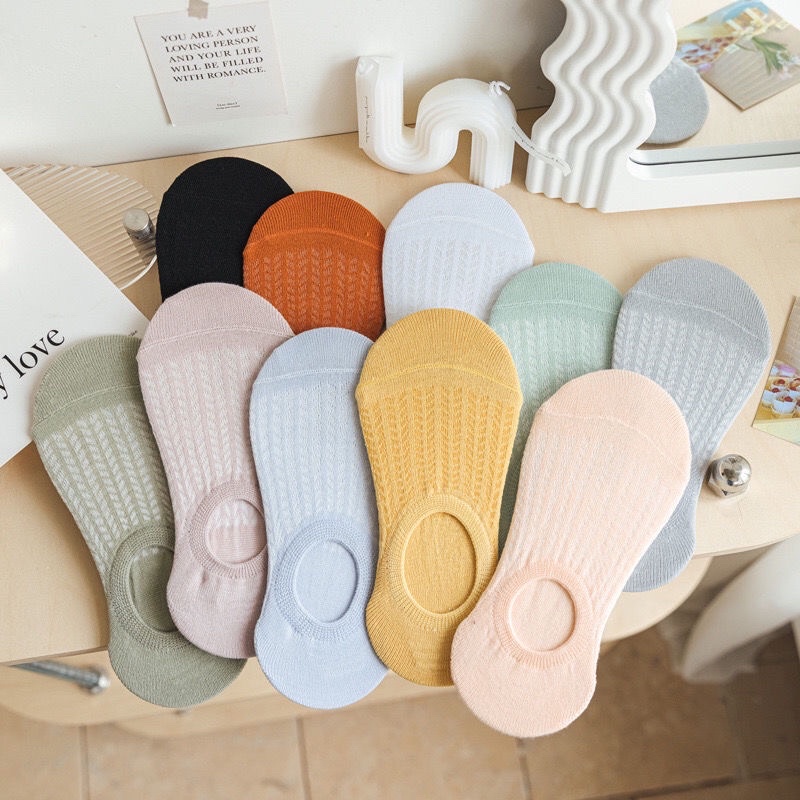 Tất bàn chân màu pastel combo 10 đôi siêu rẻ