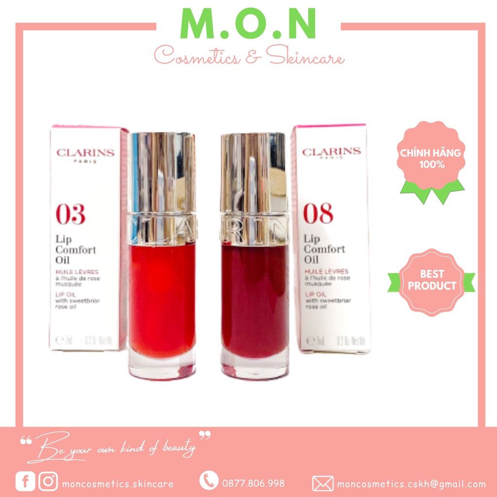 Son Dưỡng Clarins Instant Light Lip Comfort Oil Moncosmetics