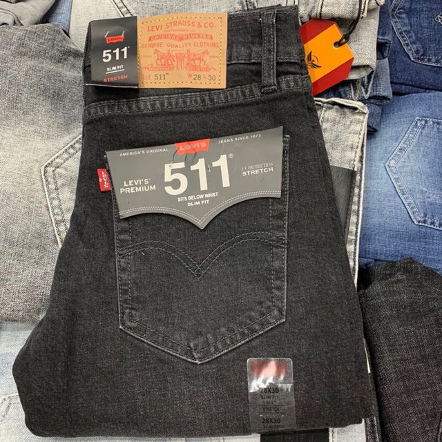 Quần jeans levis 511 dáng vừa màu lông chuột