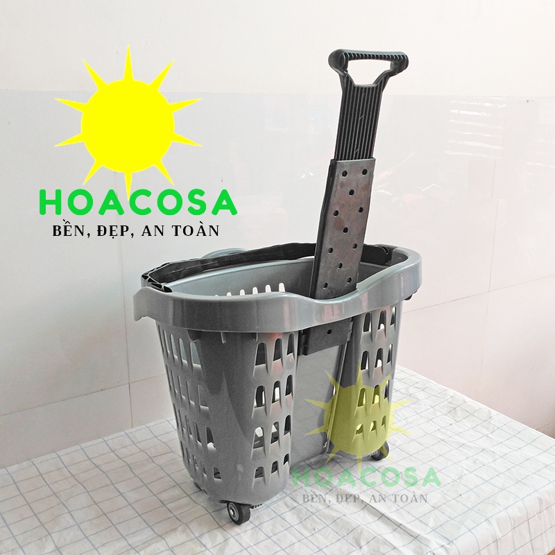 Giỏ Kéo Siêu Thị Có Bánh Xe Hiệp Thành, Dày, Đẹp, Tiện Lợi- Đồ Gia Dụng Hoacosa