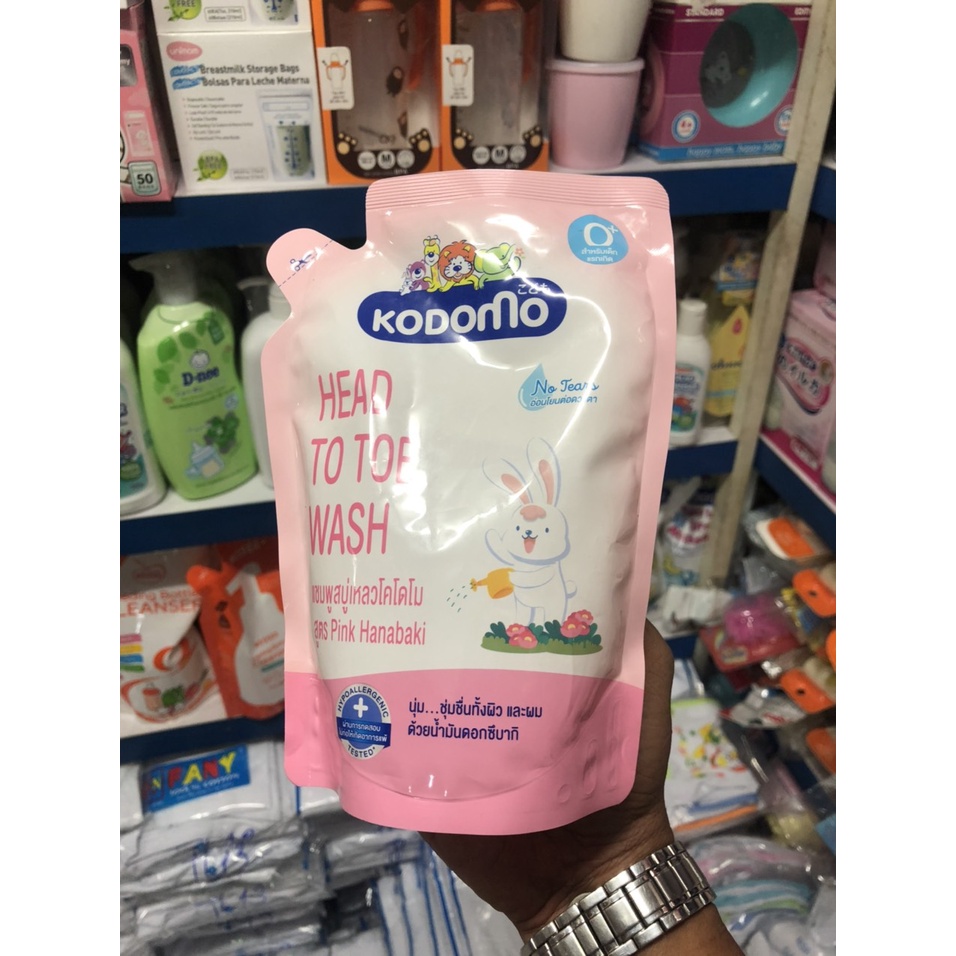 Dầu tắm gội cho bé Kodomo Head To Toe Thương hiệu Thái Lan_Loại Túi 380ml