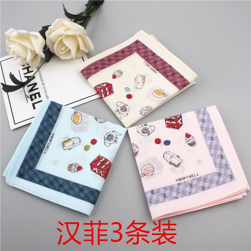 Khăn Tay Cotton Tinh Khiết Mỏng In Họa Tiết Hoa Anh Đào Phong Cách Nhật Bản Cho Nữ