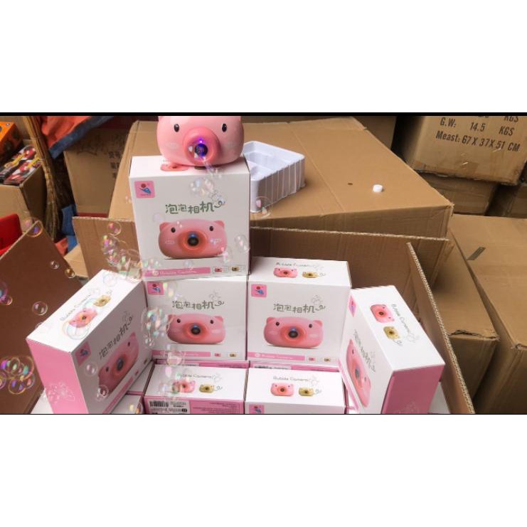 Máy ảnh bong bóng hình heo phát nhạc dễ thương