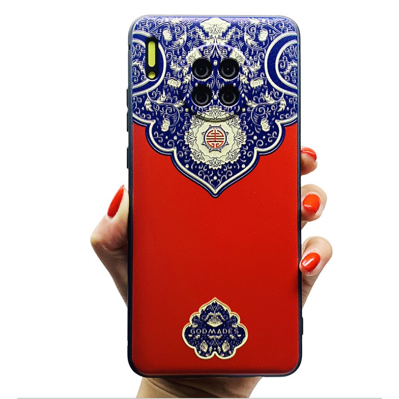 Ốp lưng điện thoại di động Huawei p20 p30 mate20 in hình phong cách Trung Quốc