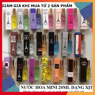 Nước hoa mini 20ml dạng xịt, mùi nam nữ đều có nha