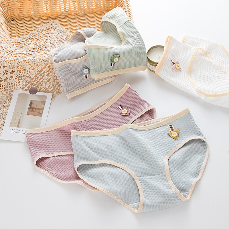 Quần lót nữ cotton gân tăm cao cấp dễ thương mềm mại thoáng khí LAVENUSA QL22
