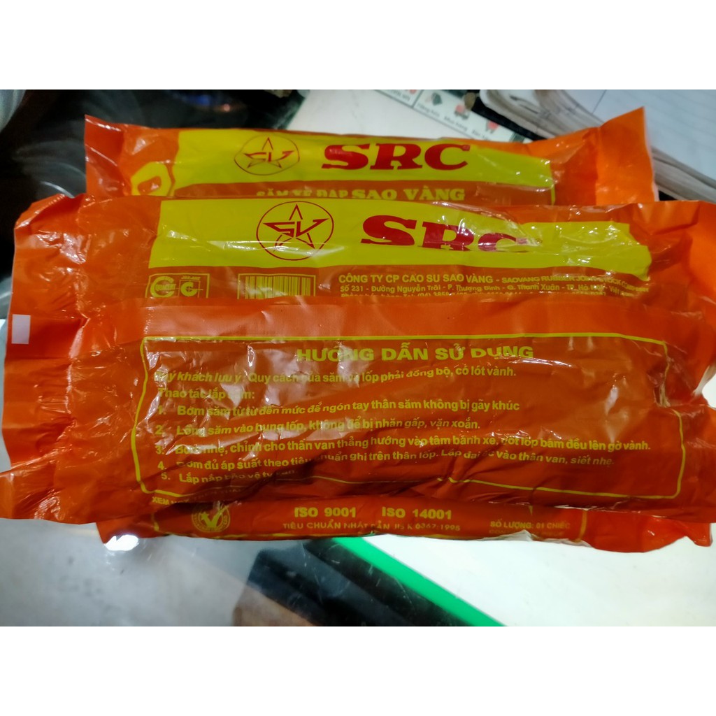 RUỘT  XE ĐẠP 650 VAN AV SAO VÀNG