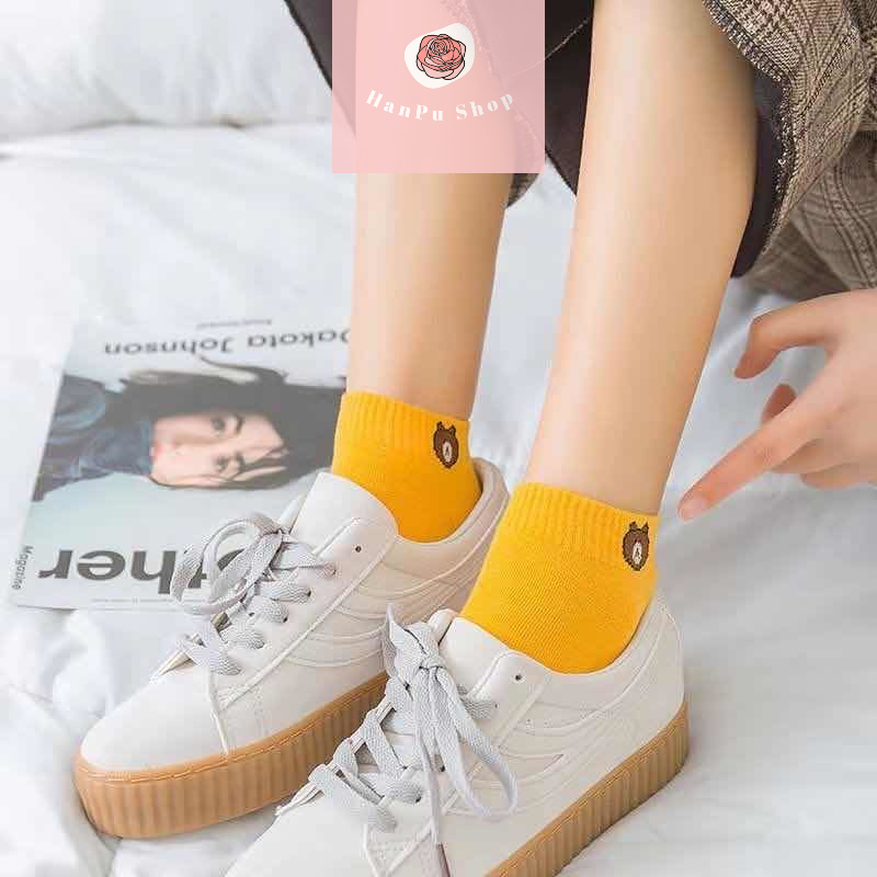 1 Đôi Vớ Gấu Cổ Ngắn Nhiều Màu Cực Xinh