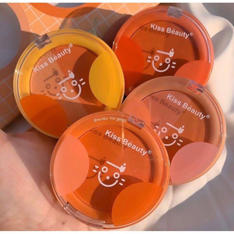 Má hồng hộp tròn 2 màu kissbeauty dễ thương | BigBuy360 - bigbuy360.vn