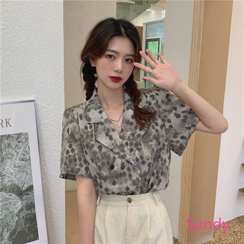 Áo Chiffon Dáng Rộng Thời Trang Mùa Hè Có Size Lớn Cho Nữ