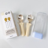 Set thìa dĩa HOÀNG GIA Bluemama Bangjja-Yugi Spoon &amp; Fork Set tặng kèm hộp đựng Bluemama Chính hãng Hàn Quốc