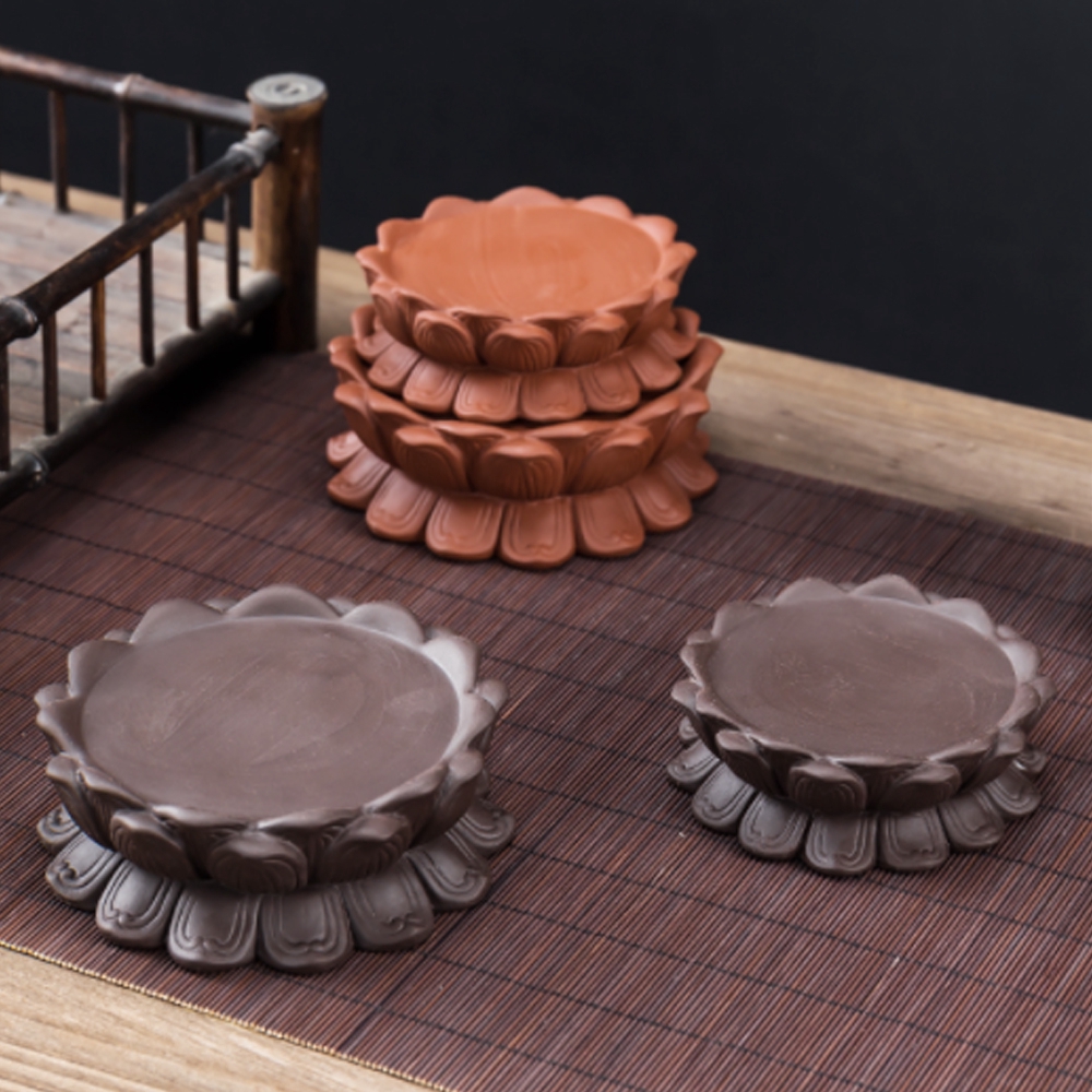 Chân đế đài sen bằng gốm tử sa cao cấp