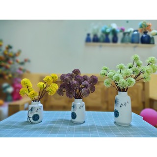 lọ hoa vẽ tay bồ công anh