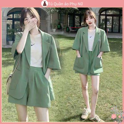 Bộ Áo Khoác blazer + Quần Short Phong Cách Phương Tây Thời Trang Mùa Hè 2022 Mới Cho Nữ