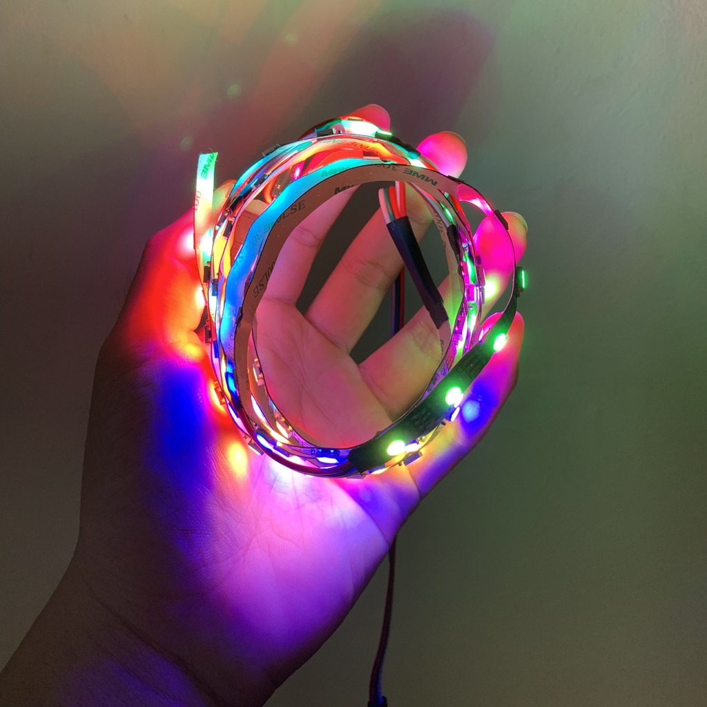 Đèn LED WS2812B 60 bóng led/m 5VDC có băng keo trang trí