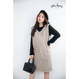 Váy bầu gile len, mặc được 2 mặt