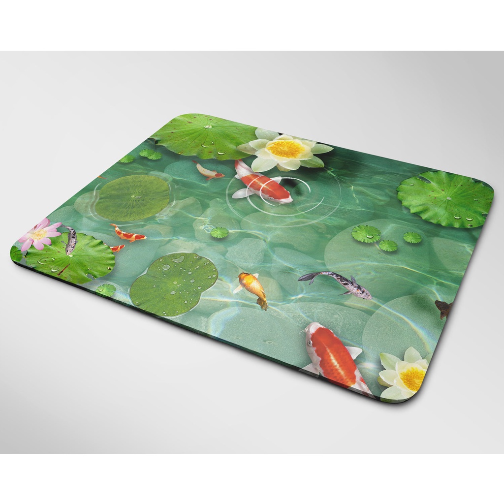Lót chuột cỡ lớn, bàn di chuột, mouse pad mẫu Cá koi