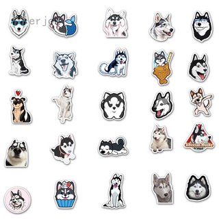 Set 50 Miếng Dán Trang Trí Hình Chó Husky Đáng Yêu