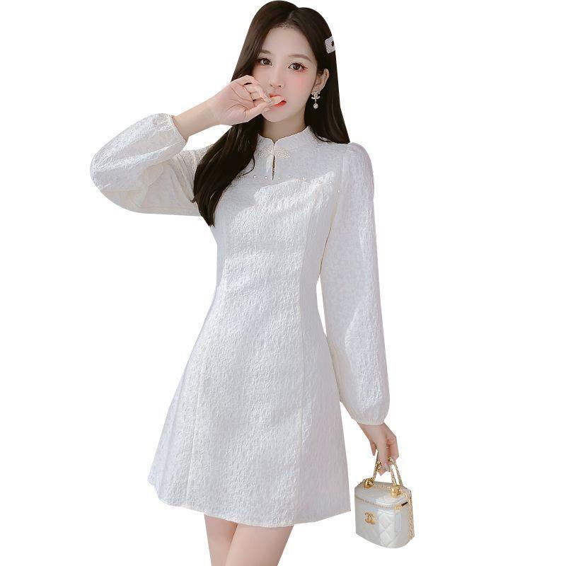 Sườn Xám Cách Tân Thiết Kế Mới Cao Cấp Thời Trang Mùa Thu Đông Dành Cho Nữ