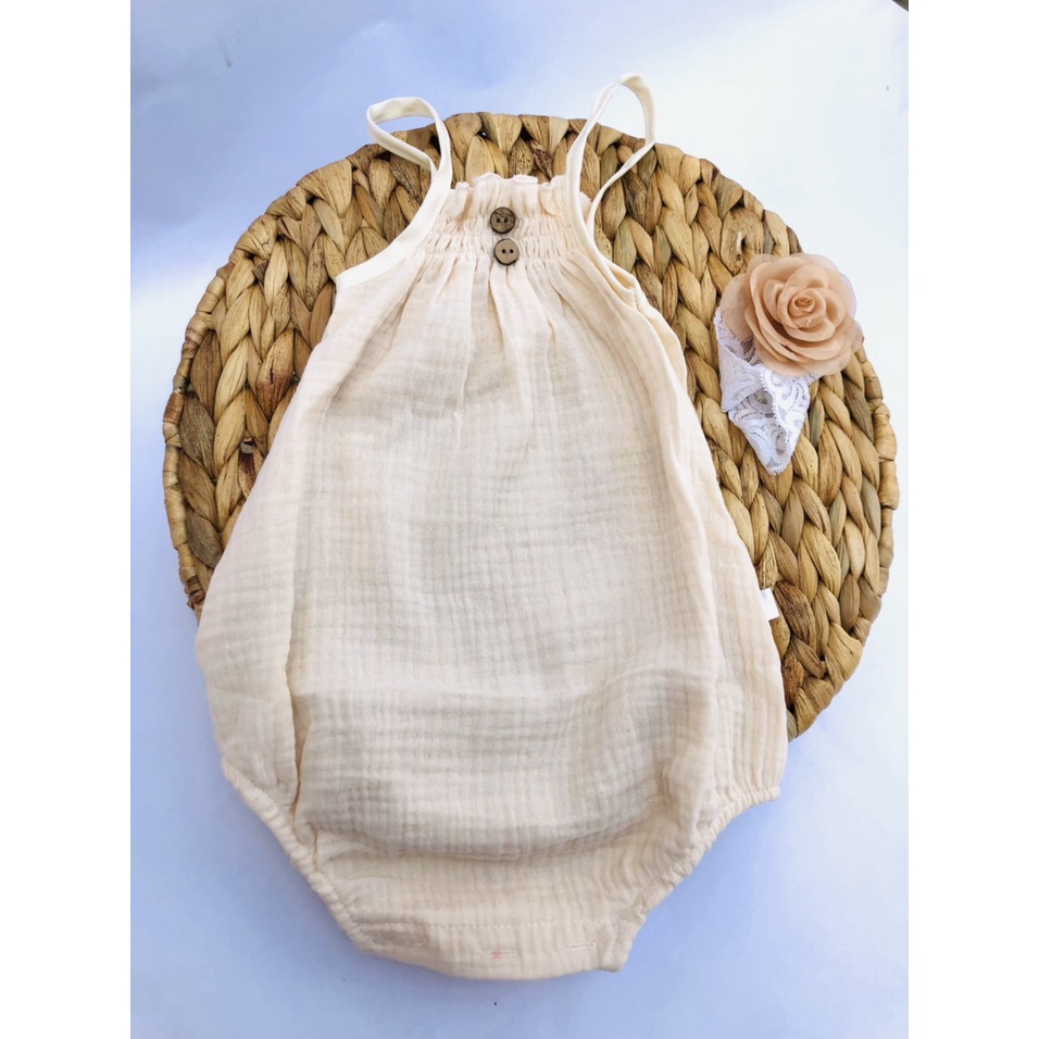 Bodysuit cho bé sơ sinh 6 tháng đến 2 tuổi BABY112 phong cách hàn quốc giá rẻ chất liệu muslin thoáng mát mềm mịn BD001