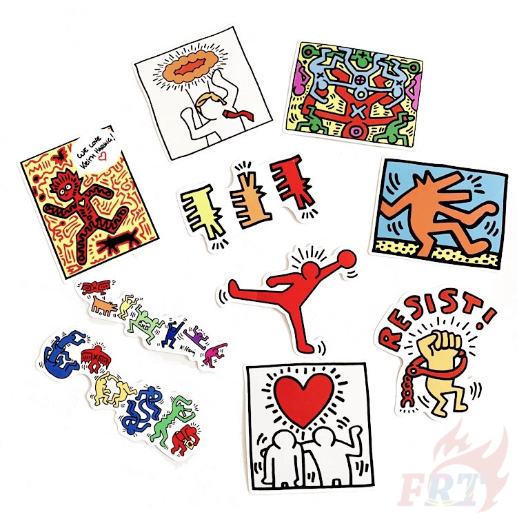 ❉ Keith Haring Series 01 Graffiti Stickers ❉ 50Pcs/Set DIY Mixed Luggage Laptop Skateboard Decals Doodle Stickers