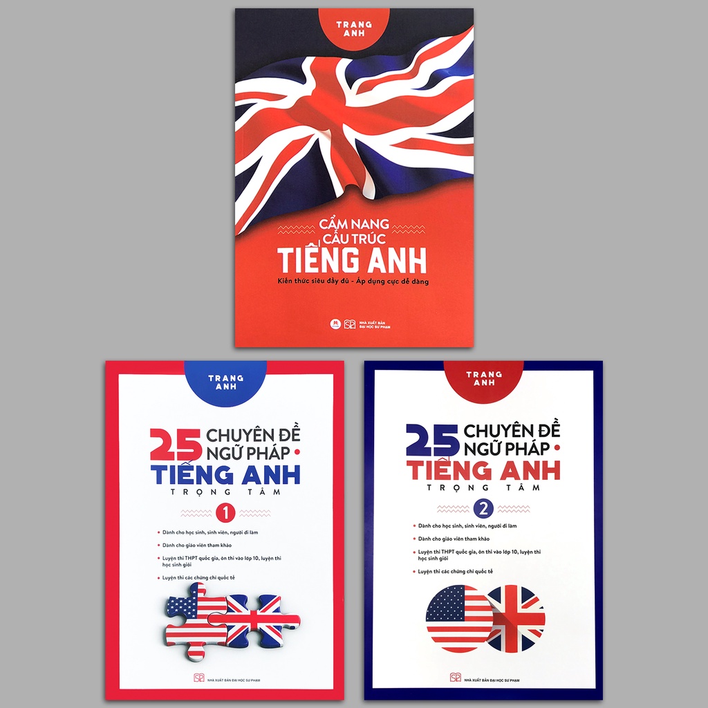 Sách - 25 Chuyên Đề Ngữ Pháp Tiếng Anh Trọng Tâm (Combo 2 tập, lẻ tùy chọn) - Trang Anh - Thanh Hà Books HCM