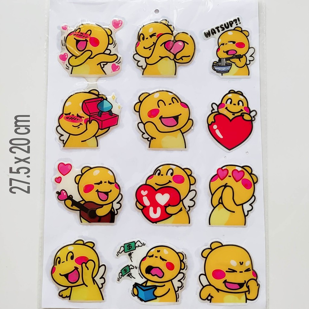 Bộ Tem Sticker Nổi In Hình Khủng Long Cao Cấp Dán Xe Máy, Ô Tô, Mũ Bảo Hiểm, Chống Thấm Nước, Chống Bay Màu