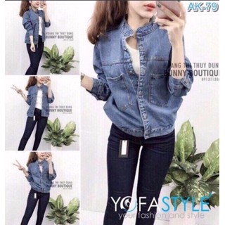 Áo khoác jeans nữ phong cách trẻ 2018 ms0011
