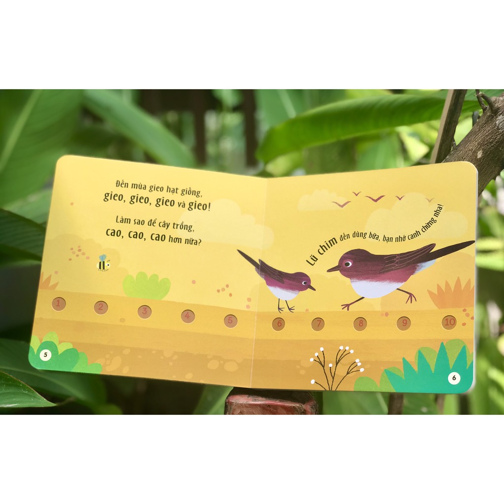 Sách - chạm và trượt - bộ 2 cuốn: Cây trồng lớn rồi kìa! / Cùng tớ xây nhà nhé! (mã lẻ lựa chọn)