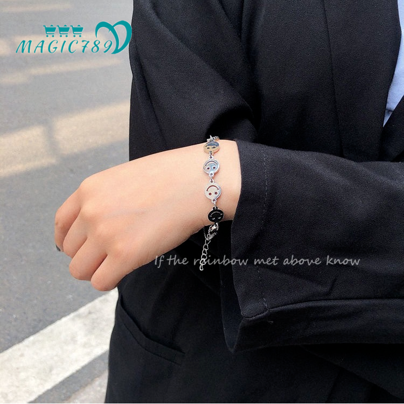 Vòng Tay Mạ Bạc 789 Mặt Cười Cho Nữ