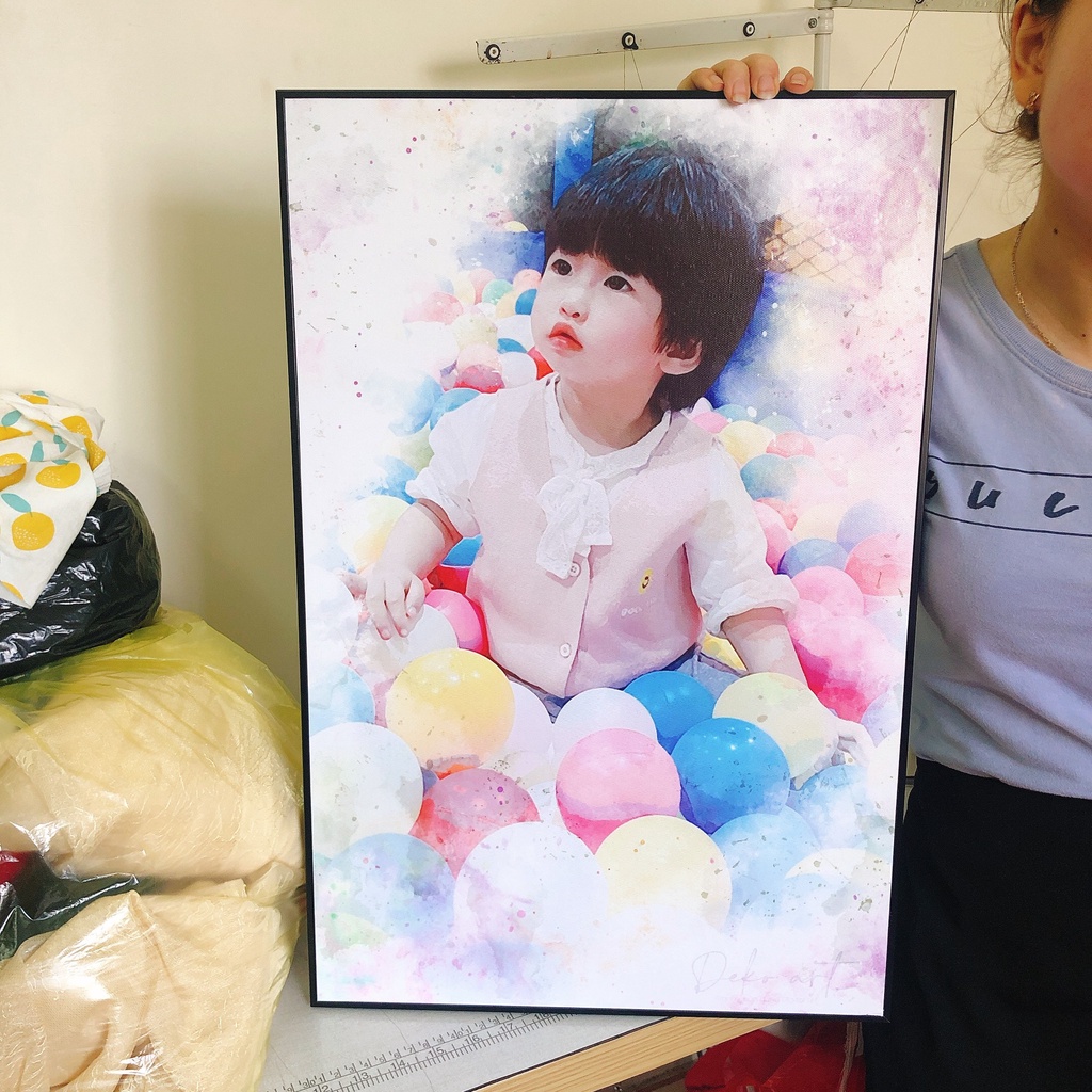 Tranh chân dung màu nước Digital -Vẽ theo yêu cầu của khách | Hany Design