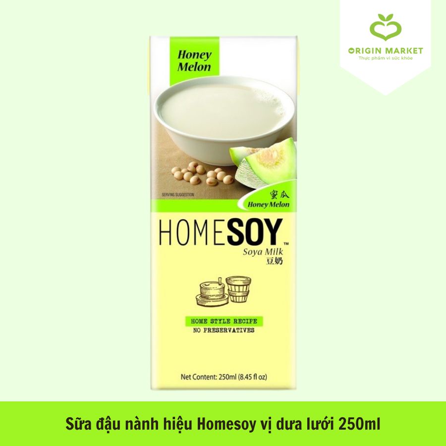 Sữa đậu nành hiệu Homesoy vị dưa lưới 250ml