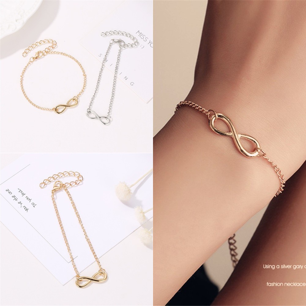 1 vòng tay hợp kim 8 màu thiết kế thanh lịch cho nữ