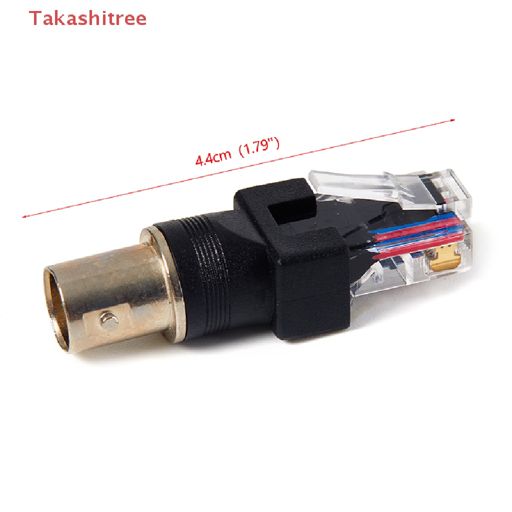 1 Đầu giắc BNC màu đen chuyển đổi sang RJ45 RF đồng trục