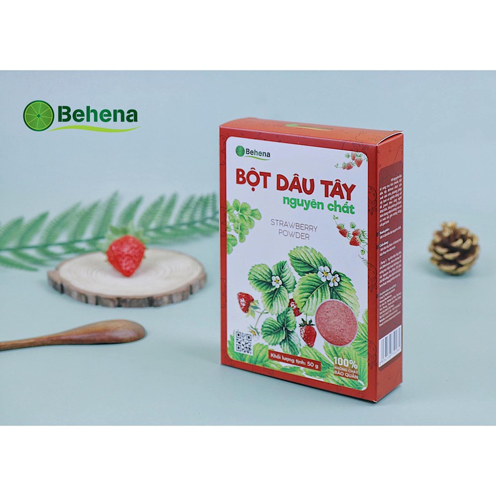 Bột dâu tây nguyên chất Behena - Bột rau củ quả làm đẹp da tạo màu bánh