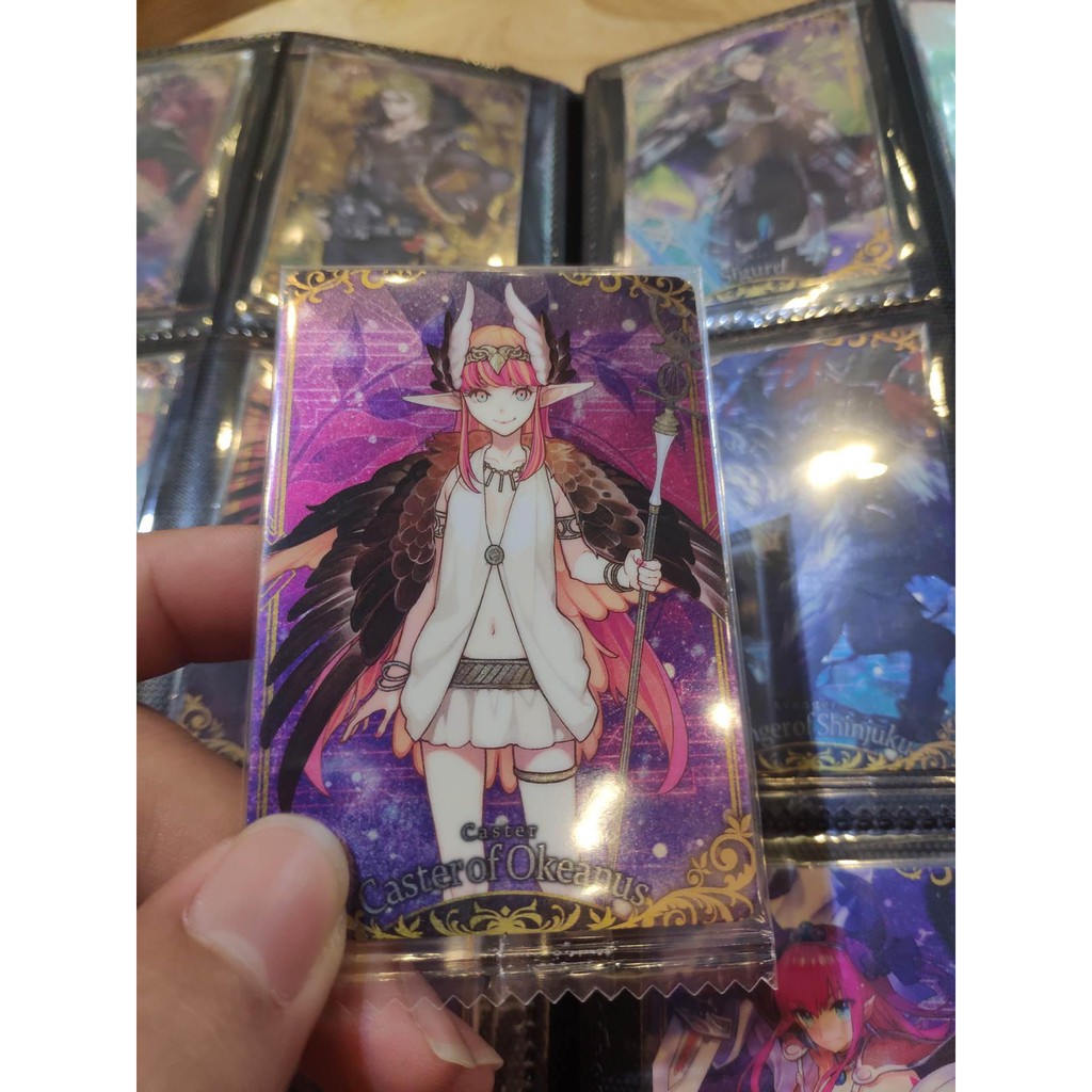 Thẻ bài sưu tầm bánh xốp Fate Grand Order FGO Caster of Okeanus R - Rare - Tặng bọc bài nhựa bảo quản