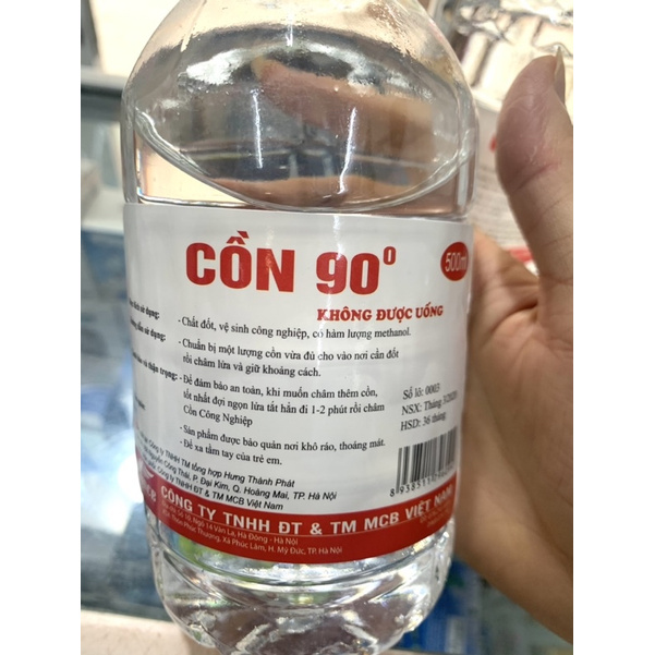 cồn 70 độ và 90 độ(chai 500ml)