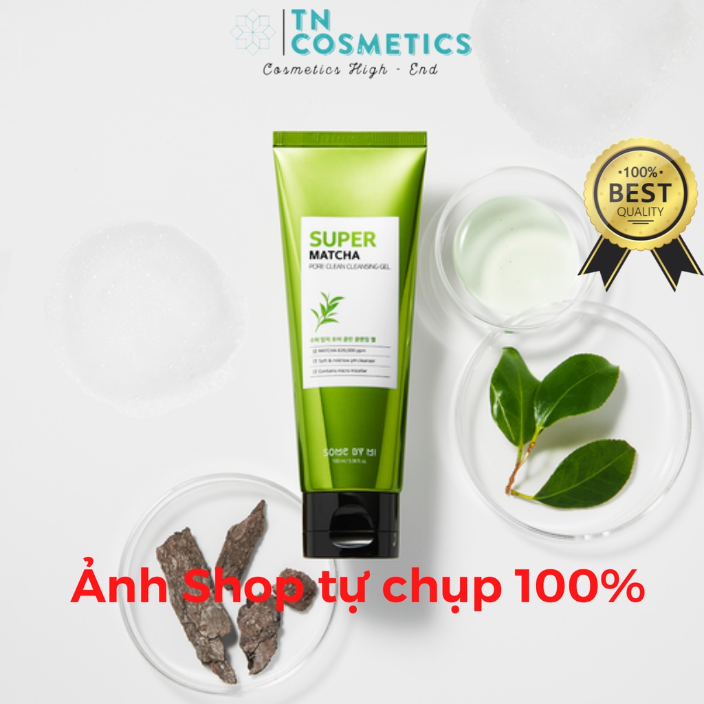 Sữa Rửa Mặt Dành Cho Da Dầu, Nhạy Cảm Some By Mi Super Matcha Pore Clean Cleansing Gel 100ml SRM1045