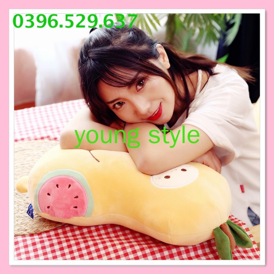 Gấu bông teddy bear hình trái lê. gấu nhồi bông trái cây siêu dễ thương Size 55 cm