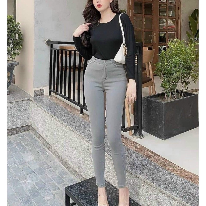 QUẦN JEAN KHÓI- QUẦN JEAN GIẤY- legging, quần bò | BigBuy360 - bigbuy360.vn