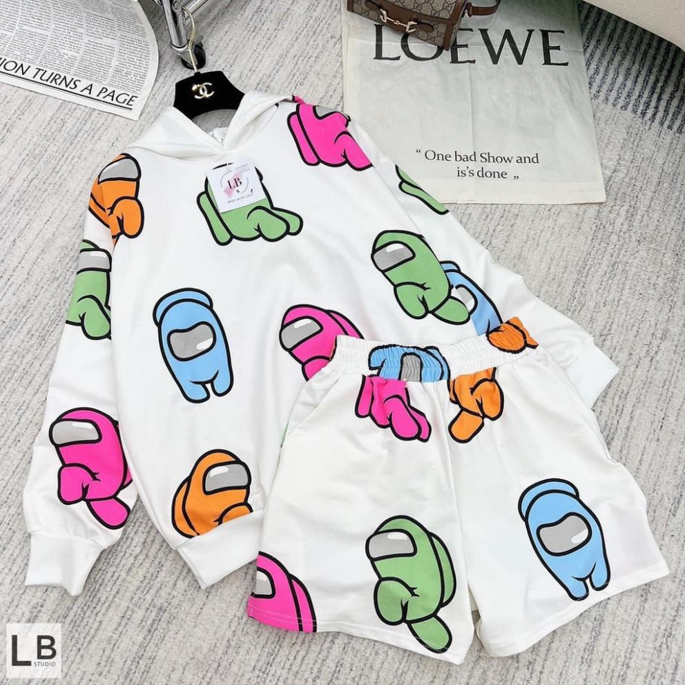 [ 𝐅𝐑𝐄𝐄 𝐒𝐇𝐈𝐏 ] BỘ HOẠT HÌNH MŨ SIÊU CUTE ĐỒ BỘ NỮ DÀI TAY