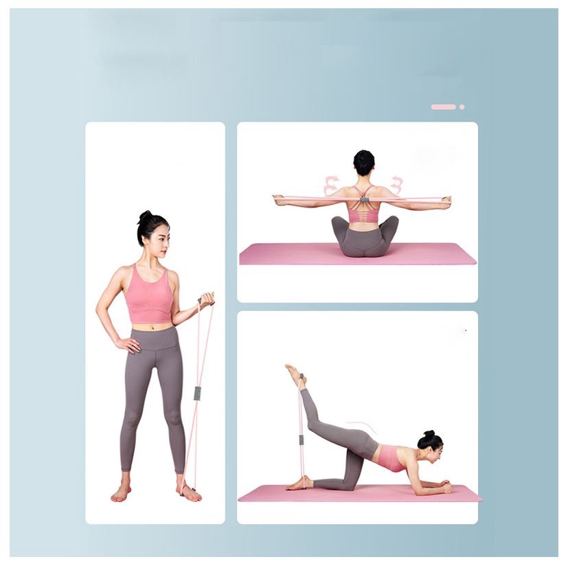 Dây kéo tập gym nam nữ cao cấp - Dây cao su chuyên dụng hình số 8