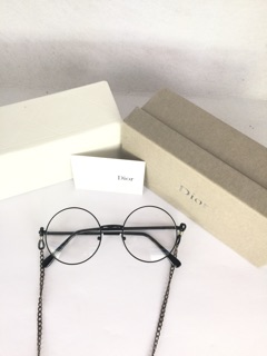 Kính tròn ngố + chain dây đeo kính