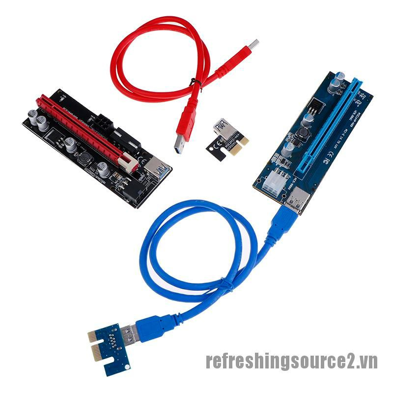 [REF2] VER009S PCI-E Riser Card 009S PCI Express 1X to 16X 4Pin 6Pin SATA Molex Power