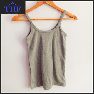 ÁO HAI DÂY MẶC NHÀ THF, áo dây trơn form basic Có BigSize, size bự