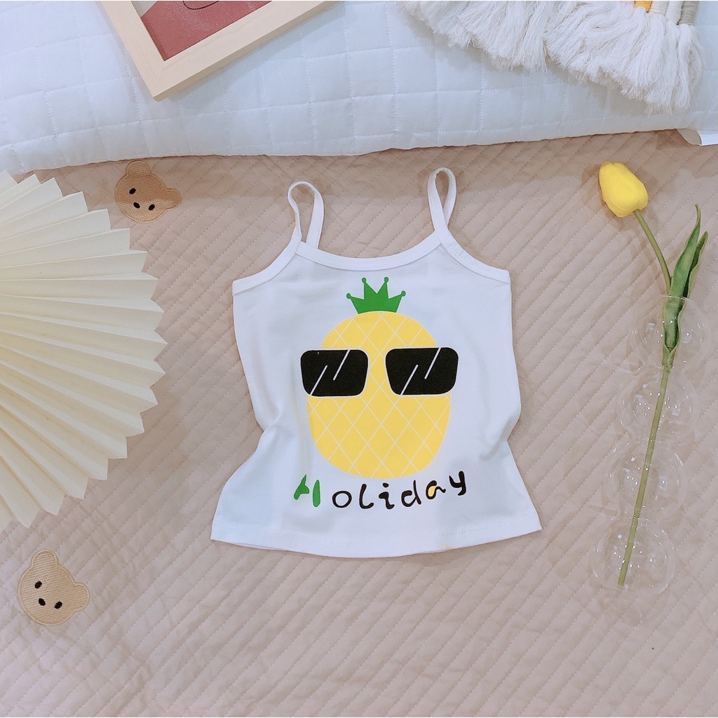 Lyvyshop - (Lô mới) Áo dây bé gái siêu dễ thương 08-26kg (giá 01 áo)